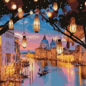 Картина по номерам "Огни ночной Венеции" (PC4050480)