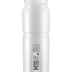 Велобутылка Elite, FLY MTB, 950мл, прозрачная, серый логотип