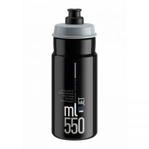 Велобутылка Elite, JET, 550мл, черный, серый логотип