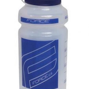 Велобутылка FORCE, "F", 0,5 л, прозрачный/синий