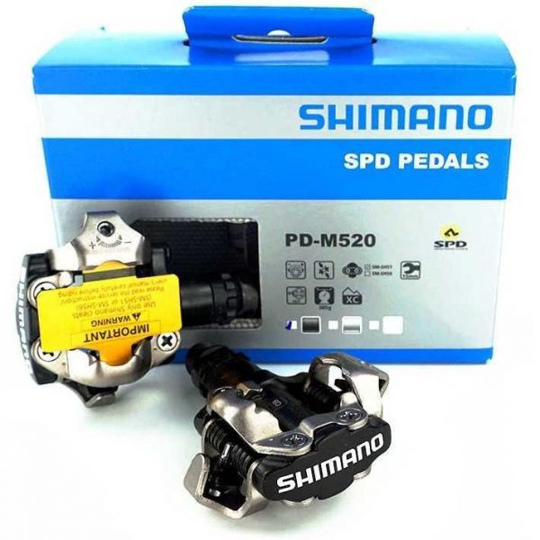 Педали Shimano PD-M520, SPD, с шипами
