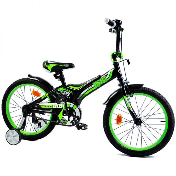 Детский велосипед Bibi Space 20" (2021) черно-зеленый